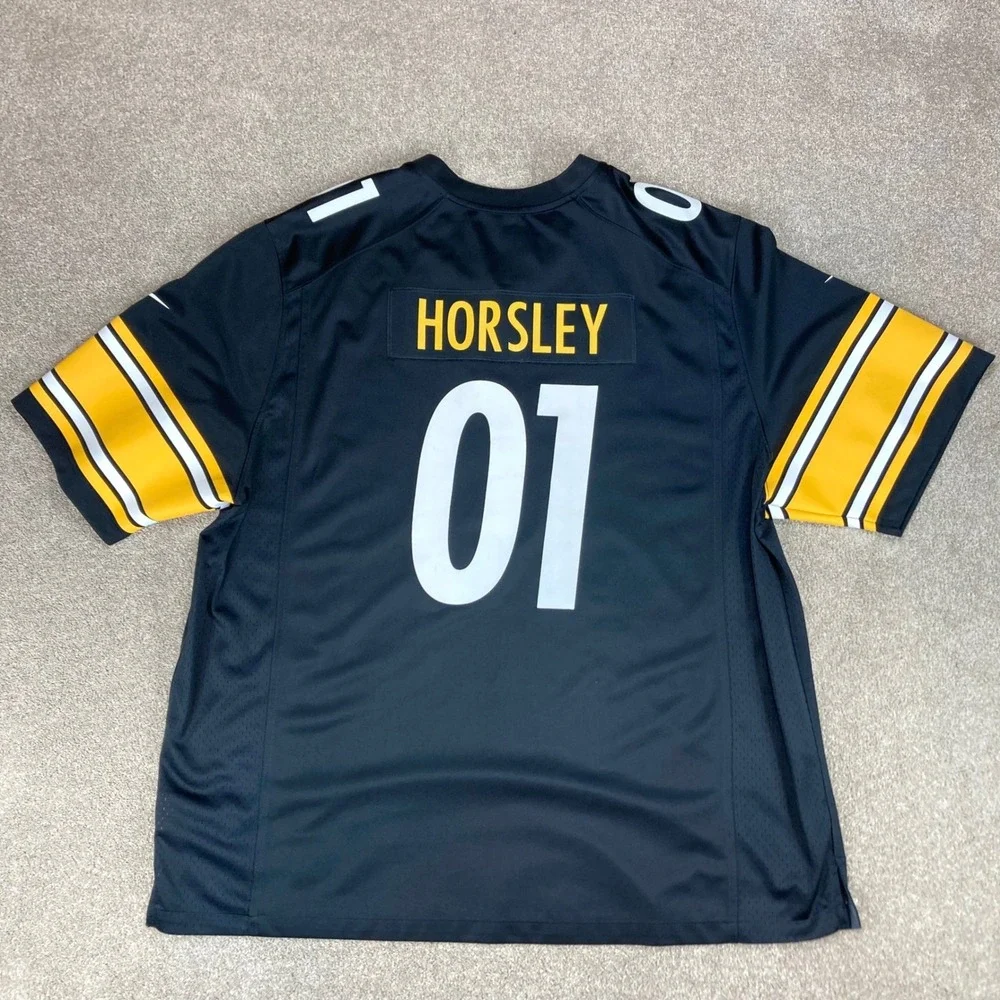 NFL Nike Pittsburgh Steelers Football Jersey Mens 4XL Black Horsley 01 Fan Gear